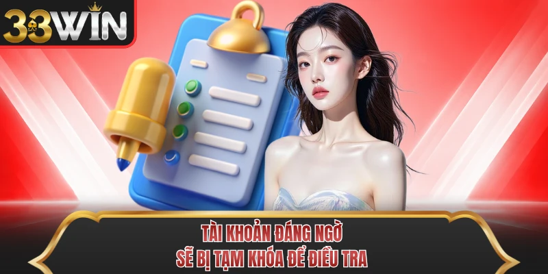 Tài khoản đáng ngờ sẽ bị tạm khóa để điều tra